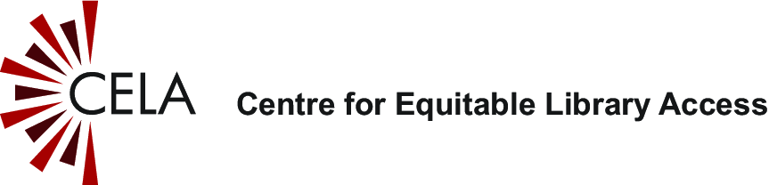 Logo for CELA - Centre for Equitable Library Access