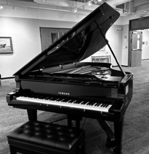 Image of piano at the Parrott Gallery