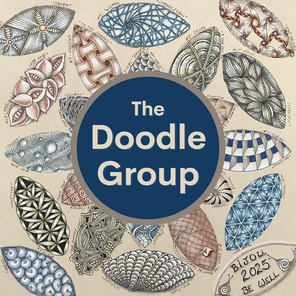 Image showing doodle art with the wording "The Doodle Group" in the middle.
