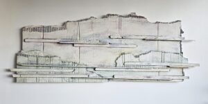 Image of a found object collage mixed media artwork piece by artist Richard M. Grove (Tai)