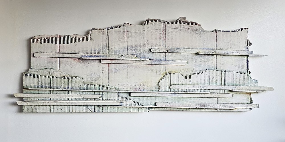 Image of a found object collage mixed media artwork piece by artist Richard M. Grove (Tai)